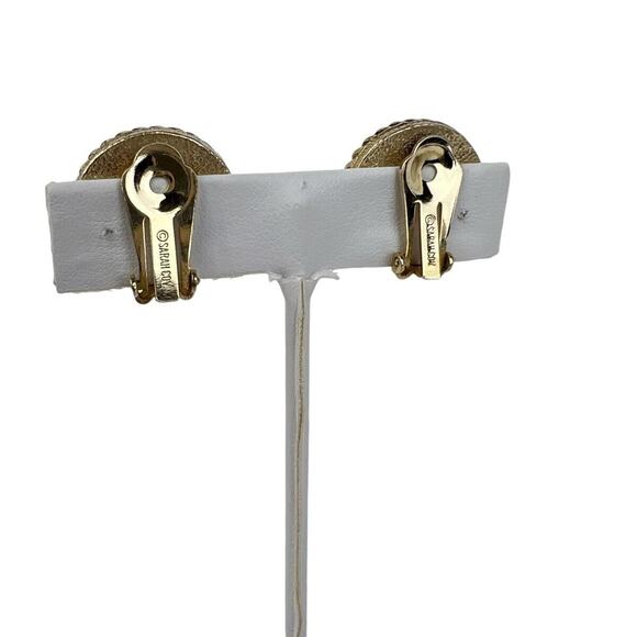 Sarah Coventry Mosaic Necklace Round Pendant and Clip Earrings Set Colorful Vtg - Picture 10 of 12